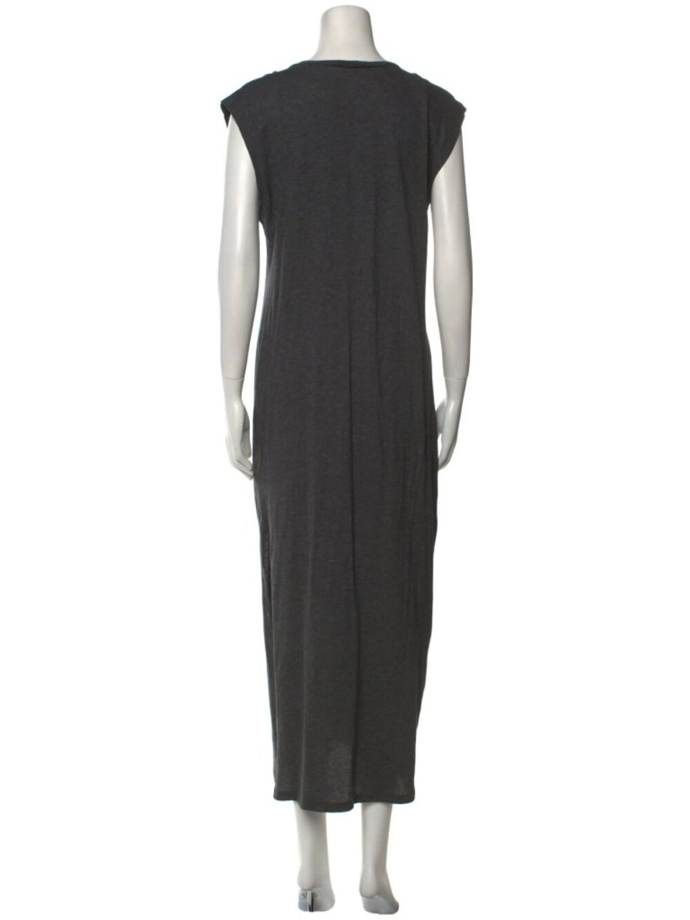 FRAME Crew Neck Long Dress Grey Size L - Picture 3 of 5